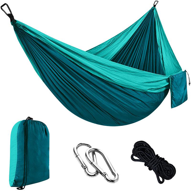 Portable Nylon Parachute Camping Hammock Swing Chair (Single/Double)