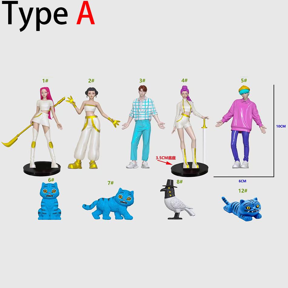 Kpop Demon Hunters Action Figure Toy Derpys Tiger Rumi Mira Zoey Sussy Figurine Doll Blind Box For Fans Gift Christmas Gift