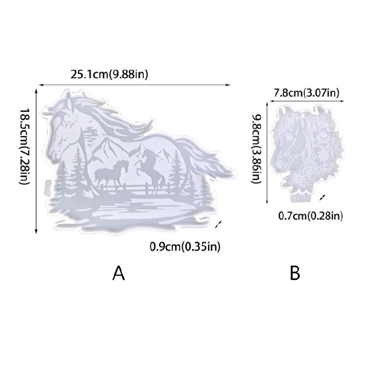 Exquisite Horse Shape Decoration Making Silicone Mold Resin Mold for DIY Project