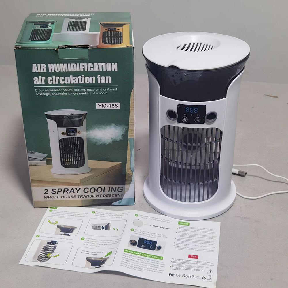 Mute Desktop USB Mini Portable Air Conditioner Fan for Room Home Camping Humidifier Water Mist Cooling Fan Night Lamp Air Cooler