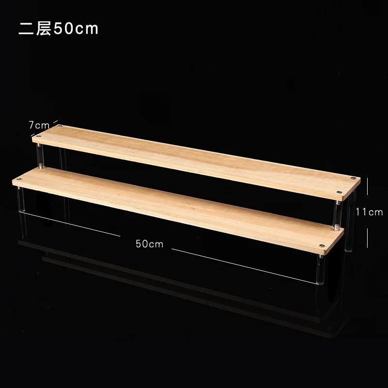 Acrylic Wooden Display Riser Stand for Funko POP Figures,Earring Ring Holder Cupcake Stand,Perfume Stand Organizer Display