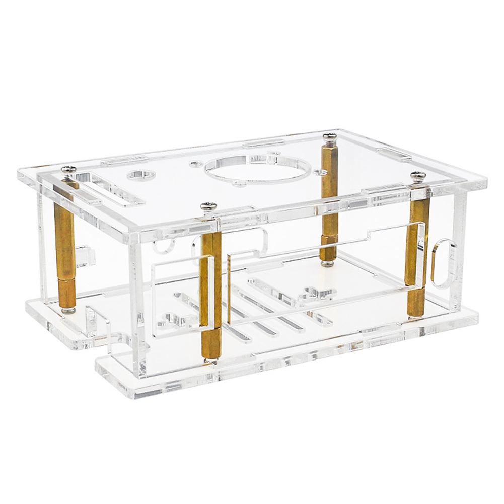 For Orange Pi RV2 Acrylic Case Transparent Protective Box Shell Cooling Fan Copper Heatsinks Optional For Orange Pi RV2 Board
