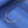 A Copper Inlaid Zircon Tennis Necklace Neck Chain Pendant, Popular Fashion Design Trend