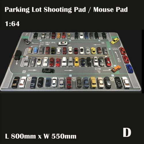 1/64 Scale Parking Lot Mat Model Car Scene Display Large Garage Toy Mouse Pad Size D