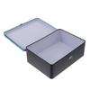 Large Rectangular Tinplate Storage Box With Lock Key Vintage Pattern Retro Style Gift Container Home Decoration Keepsake Case