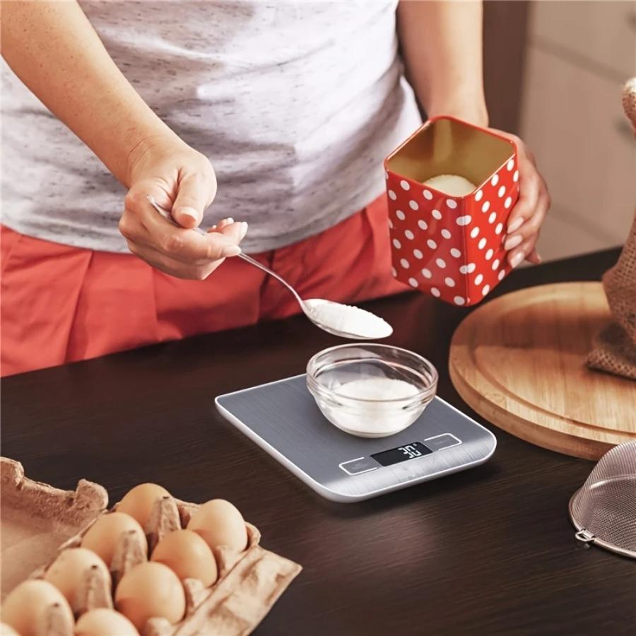 Cantar digital multifunctional pentru bucatarie, 10 kg/1g Afisaj LCD, cantar de masurare Waterproff de inalta precizie cu St inoxidabil