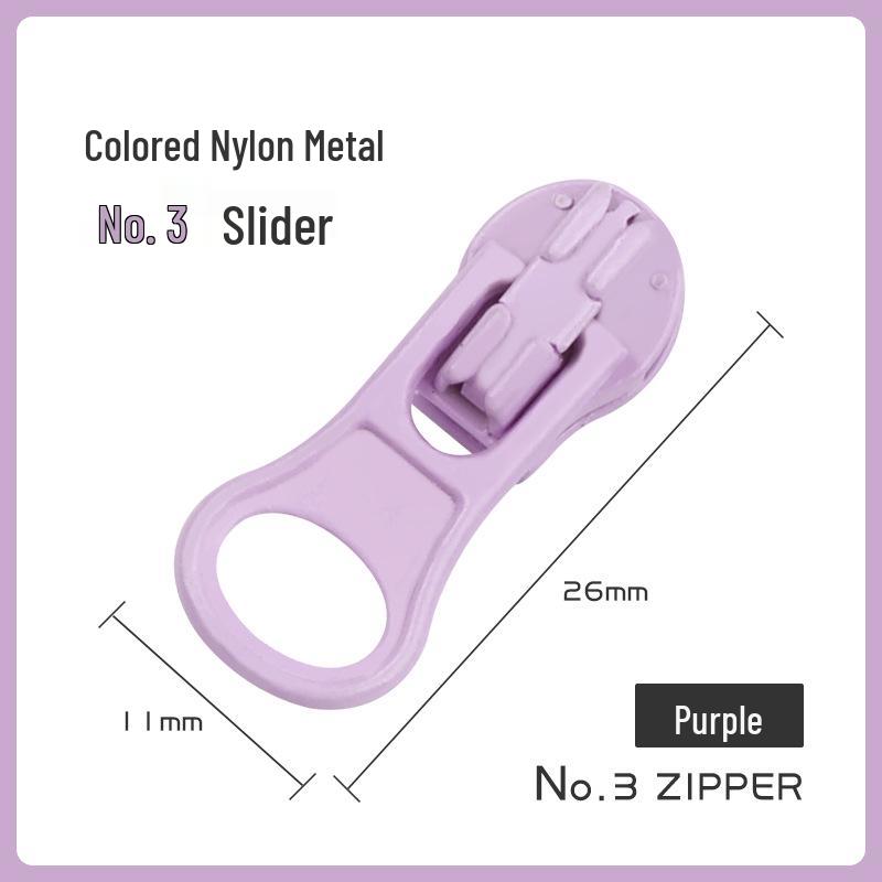Nylon & Metal Zipper Pull for Jackets and Bags (No. 3 & No. 5)