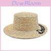 Traditional Straw Hat With Wide Brim And Bow For Summer Outdoor Sun Protection