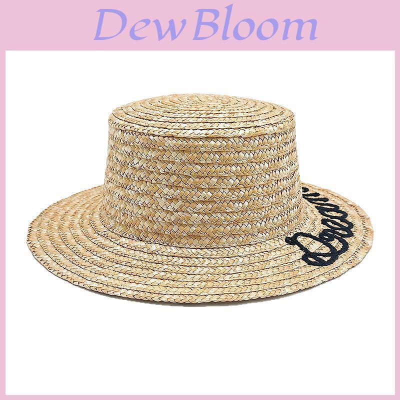 Traditional Straw Hat With Wide Brim And Bow For Summer Outdoor Sun Protection