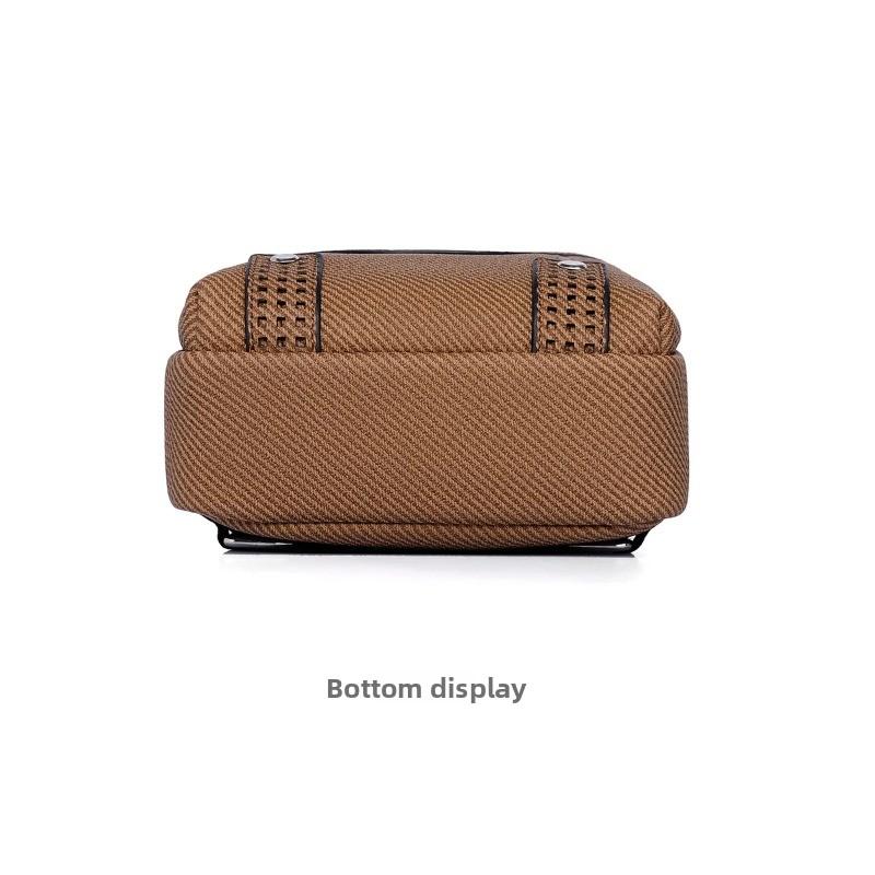 New Men's Fashion Crossbody Bag PU Leather Chest Bag, Handbag,Adjustable Shoulder Strap for Travel & Outdoor Activities