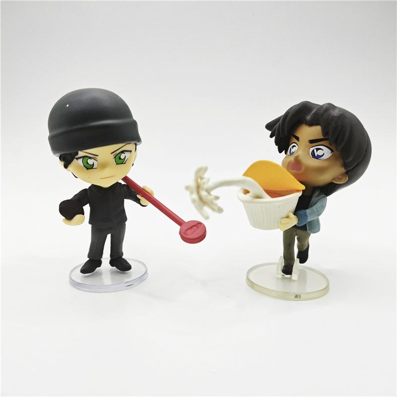 8 sztuk Detektyw Conan Czas na Ciasto Ai Haiboro Ran Mori Shuichi Akai Figurka Akcji Model Zabawka Lalka Figurki Anime Kolekcjonerski Ozdoba Prezent