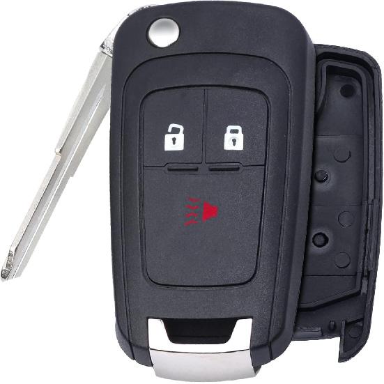 

Flip Key Shell Replacement for Chevrolet Spark 2012 2013 2014 2015 2016 A2GM3AFUS03 3 Buttons Just The Key Case