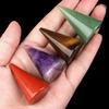 Crystal Cone Ring Holder Natural Stone Ring Stand Cone Shape Jewelry Display Stand for Retailer Home Storage Display