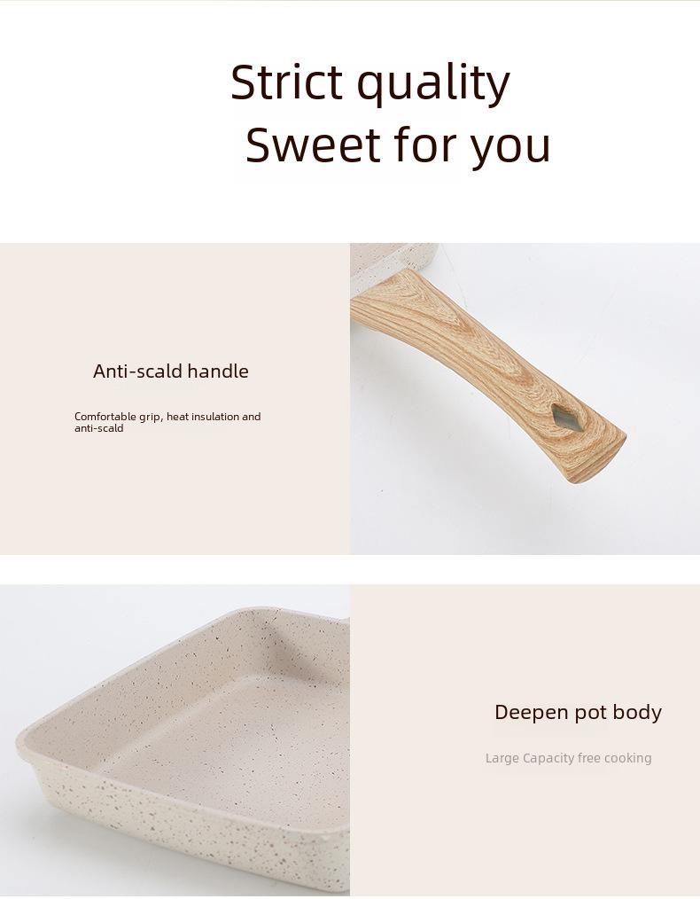 Japanese Tamagoyaki Non-Stick Square Frying Pan for Eggs and Steak