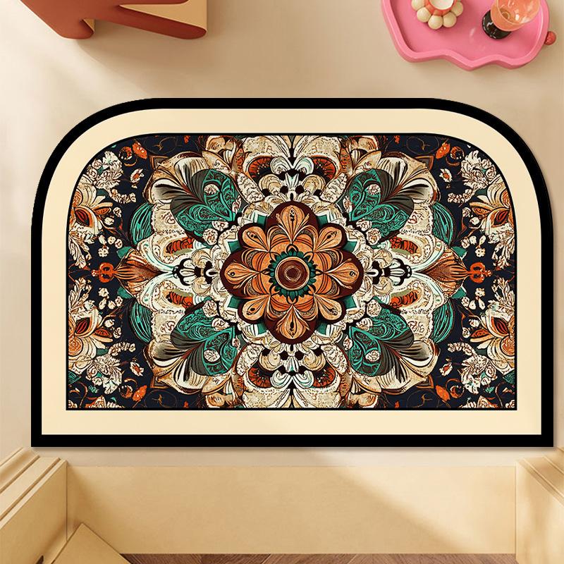 Flower Toilet Diatom Mud Household Absorbent Foot Mat Mat Toilet Mat Wash Water Room Mat Absorbent Non-slip