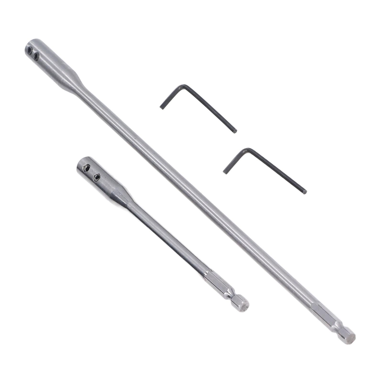 

2Pcs Drill Bit Hex Extension High Carbon Steel Drills Extensions Bar with Wrench for Screws Nuts