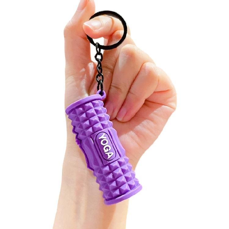 Small Yoga Foam Roller Key Accessory Stylish And Practical Key Pendant Suitable For Gym Bags And Personal Style