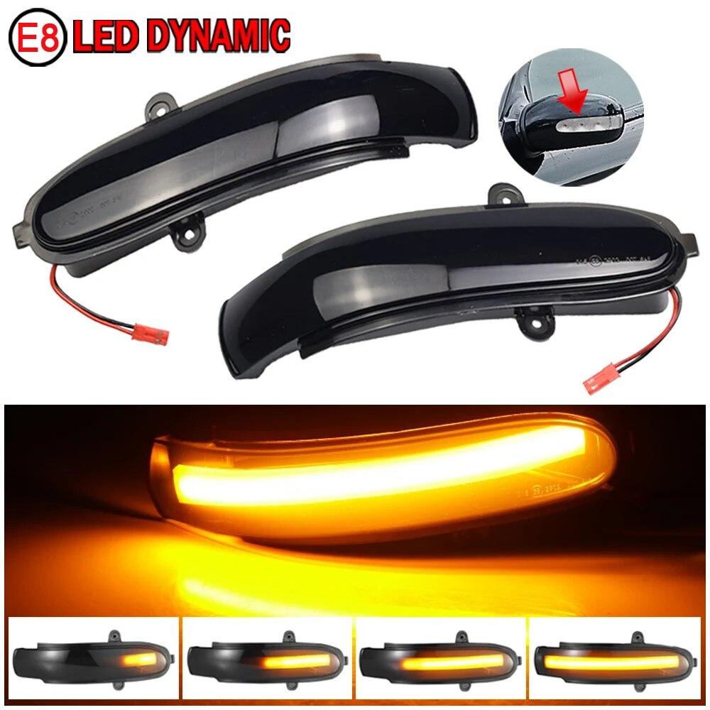 LED Dynamic Turn Signal Light Side Mirror Blinker Sequential Lamp For Mercedes Benz C Class W203 S203 CL203 2001-2007