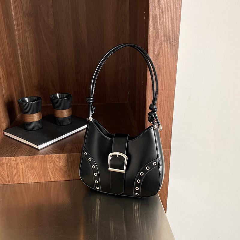 

Простая ретро сумка под мышкой 2025 новый модный тренд повседневная сумка через плечо интернет-знаменитость текстурная сумка-мессенджер женская сумка чёрный