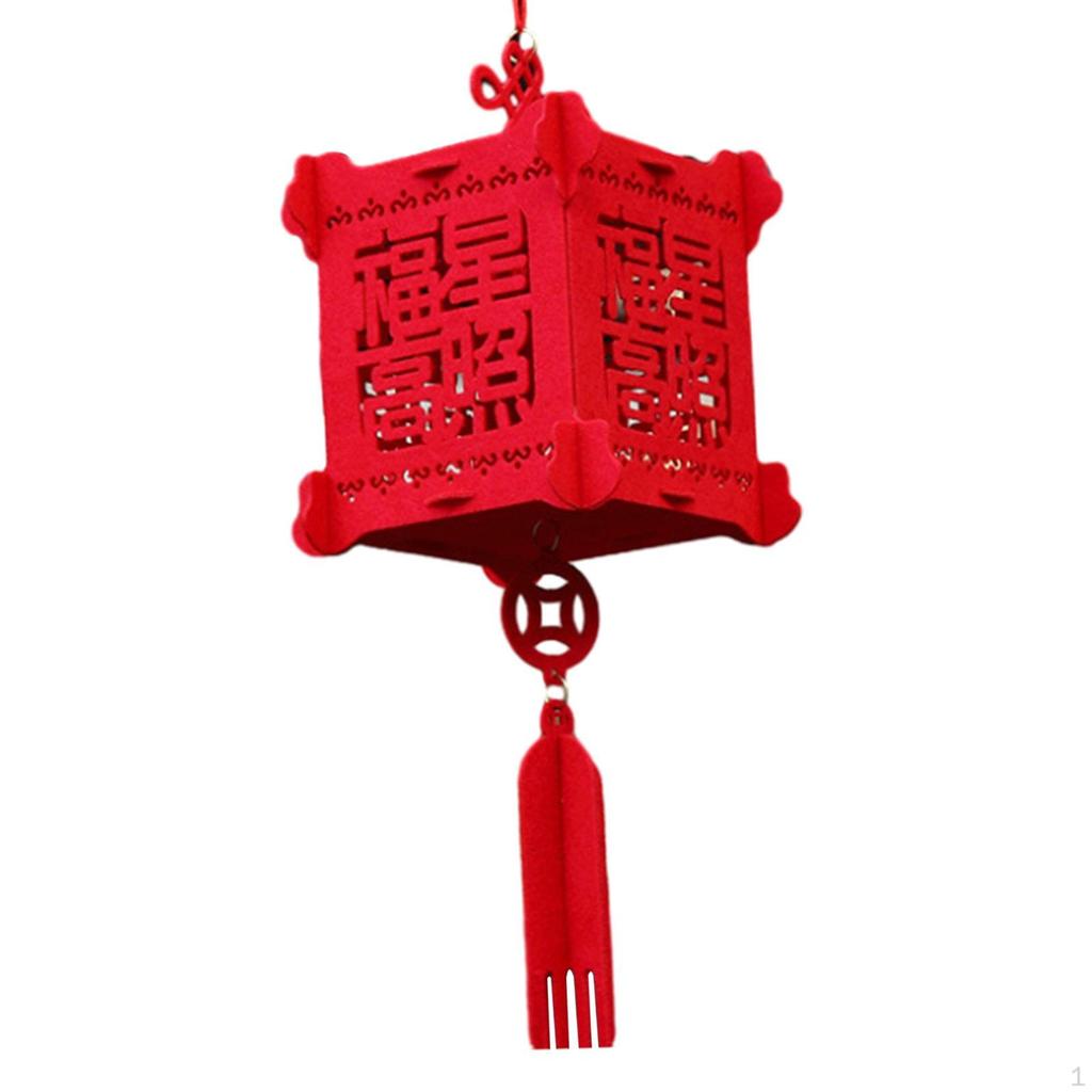 Chinese Lantern Lucky Decorative,Cube, Spring Festival Decor Year for Wedding