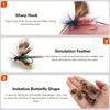 Fliegenfischen-Fliegenset mit Angelgerät, Trocken-/Nassfliege, handgefertigte Fliegenfischköder-Fliege, Streamer für Forelle, Barsch, Lachs, 12 Stück/Karton