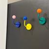 1PC Color Creative Magnetic Hook No Punch Magnetic Hook Kitchen Bathroom Door Refrigerator Strong Traceless Decoration