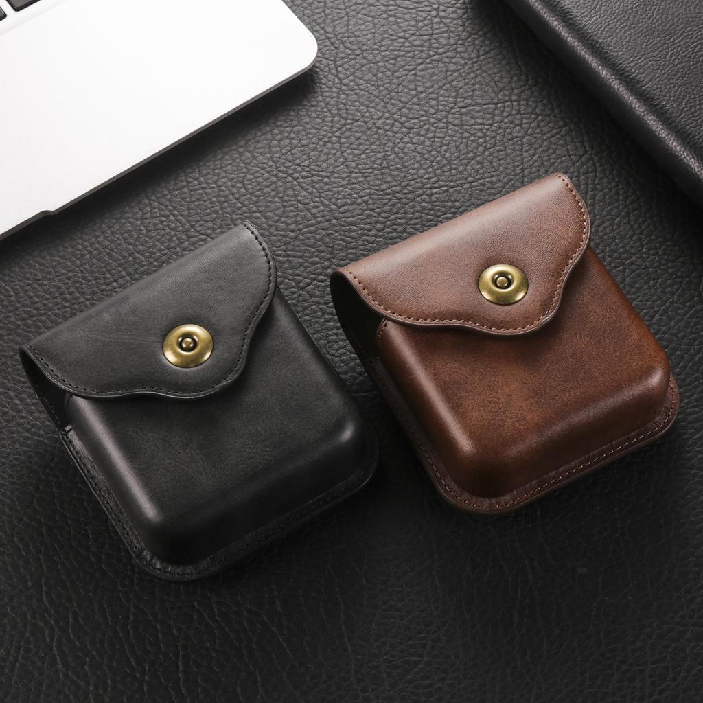 Luxury Leather Belt Clip Phone Case Men Waist Bag Cover For Samsung Z Flip6 Flip5 Moto Razr Oppo Vivo Tecno Honor Galaxy Flip 6 5 4 3 5G Holster Pouch
