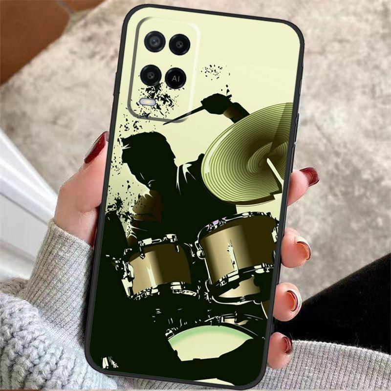Drum Drummer Music Dj Case For Oppo A57 A17 A77 A40 A78 A54 A74 A94 A76 A16 A96 A18 A60 A80 A38 A58 A98 A15 A5 Pro