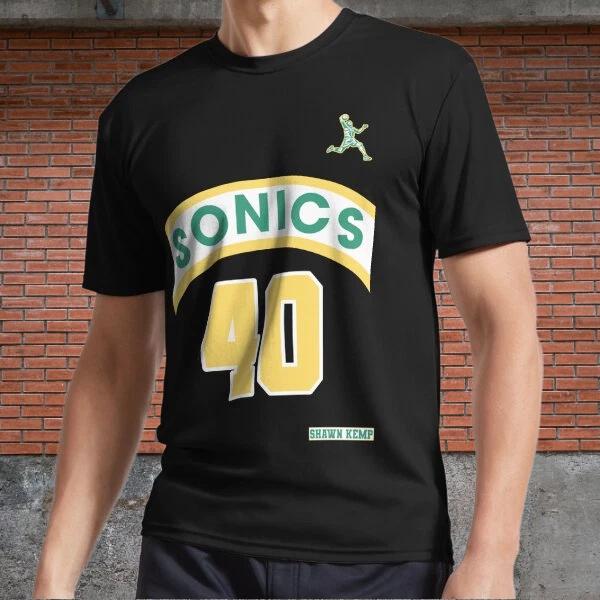 Shawn Kemp Retro Supersonics Jersey 90s Logo Men s T-Shirt Funny Size S to 5XL XXXXL