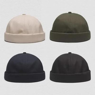 "Elegant Korean Style Watermelon Hat: Trendy Autumn Brimless Design for Men and Women, Celebrity-Inspired Fashion."