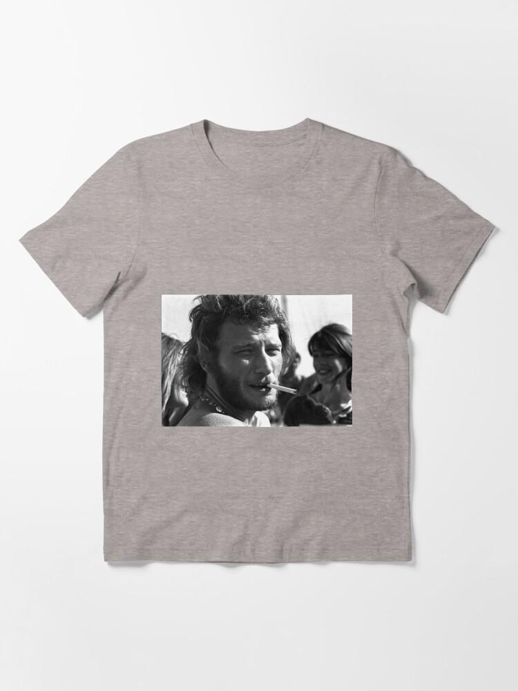Françoise Hardy Johnny Hallyday (Françoise Hardy in the Background) Essential T-Shirt
