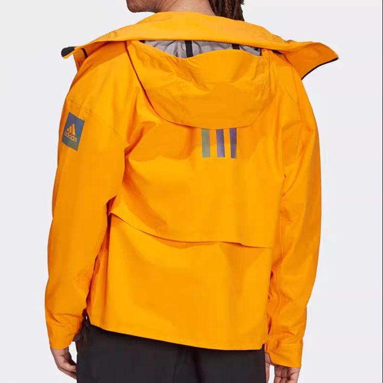 Adidas Outdoor Sports Hooded Jacket Men Outerwear Orange Yellow GQ2397