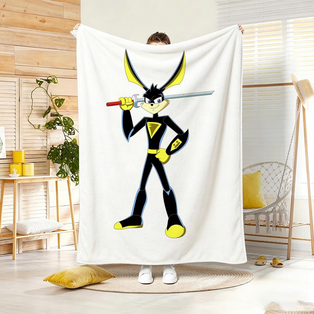 Anime L-Loonatics U-Unleashed Throw Lightweight 240G Flannel Blanket Soft Skin-Friendly For Summer Cooling