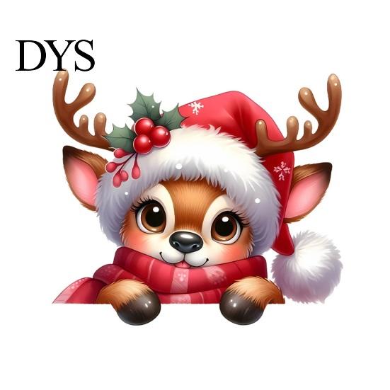 Easy Peel And Stick Wall Art Christmas Switch Stickers, Removable Santa Claus/Puppy/Reindeer/Elf/Pickup Truck Light Self Adhesive Festive Stickers