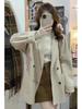 Women's Korean-Style Woolen Lapel Coat – Small Size, Loose Fit, Versatile for Spring & Autumn 2024