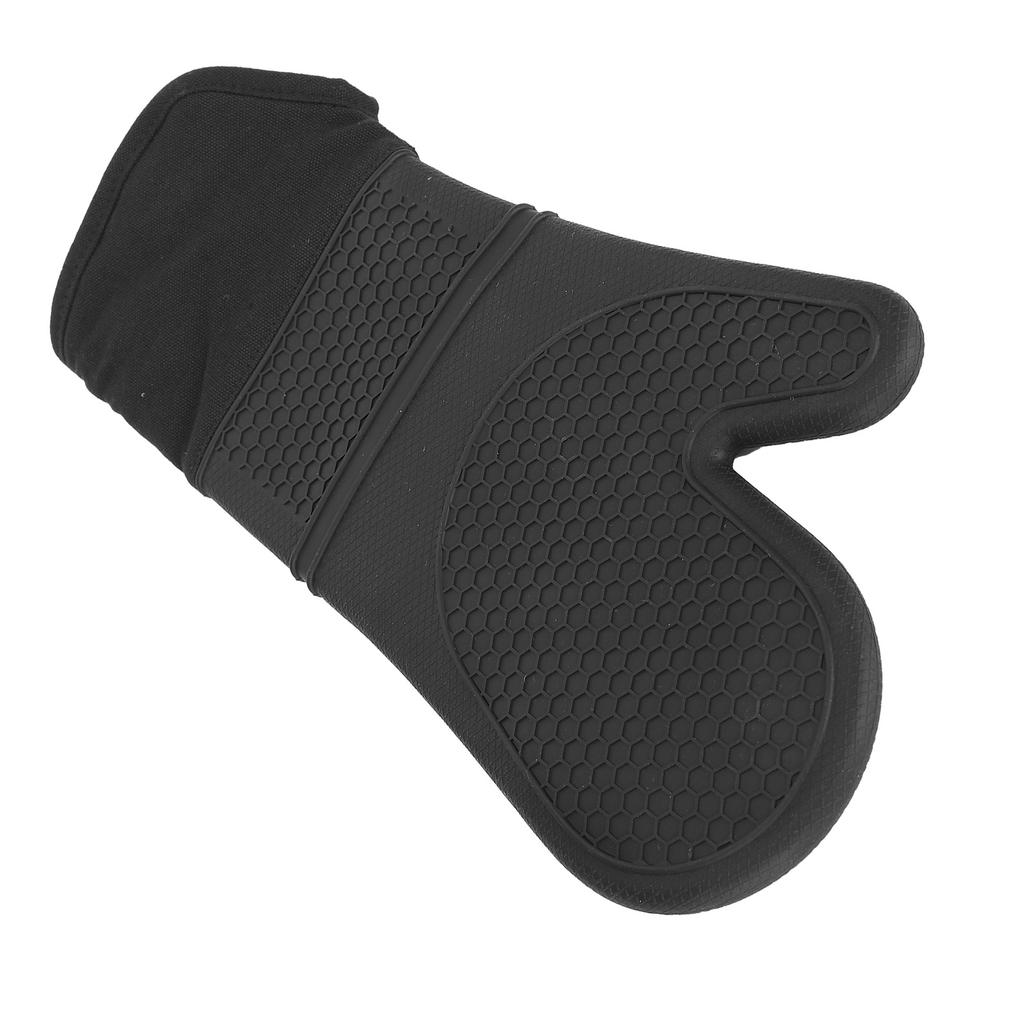 Oven Mitts Oblique Mouth Texture Silicone Nonslip Soft   Flexible To Use Cotton Lining Silicon Oven Mittens(  )