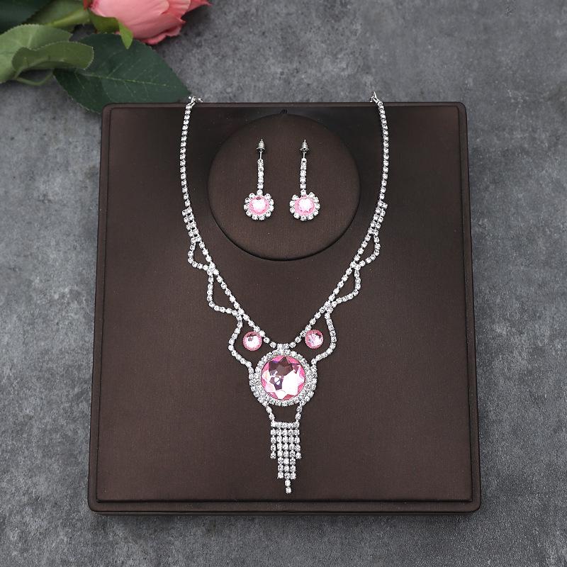 Set di Collana e Orecchini alla Moda in Stile Coreano: Accessori Perfetti per Matrimonio Sposa