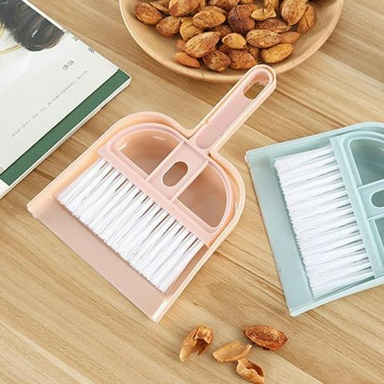 Compact Household Dustpan & Broom Set Nordic Green