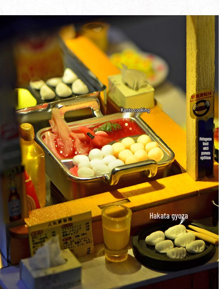 Retro DIY Japanese Teppanyaki Loft Model Kit - Creative Handmade Architectural Gift