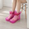 1 Pair Massage Foot Bath Shoes, Portable Feet Soaking Tub Feet Spa Shoes, Pedicure PVC Tall Foot Soaker for Foot Massage Relax