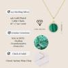 [KOAI] Zirconia Bead Malachite Healing Power Stone Necklace for Women