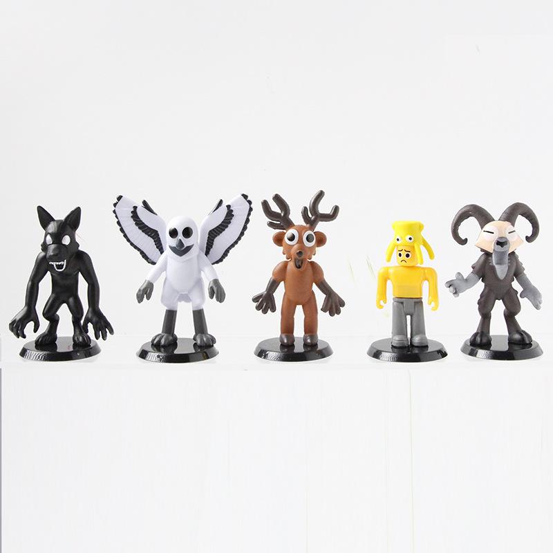 New 99 Nights in The Forest Model Toys Deer Owl Goat Monster Collection Desktop Ornament Toy Kids Birthday Christmas Gift