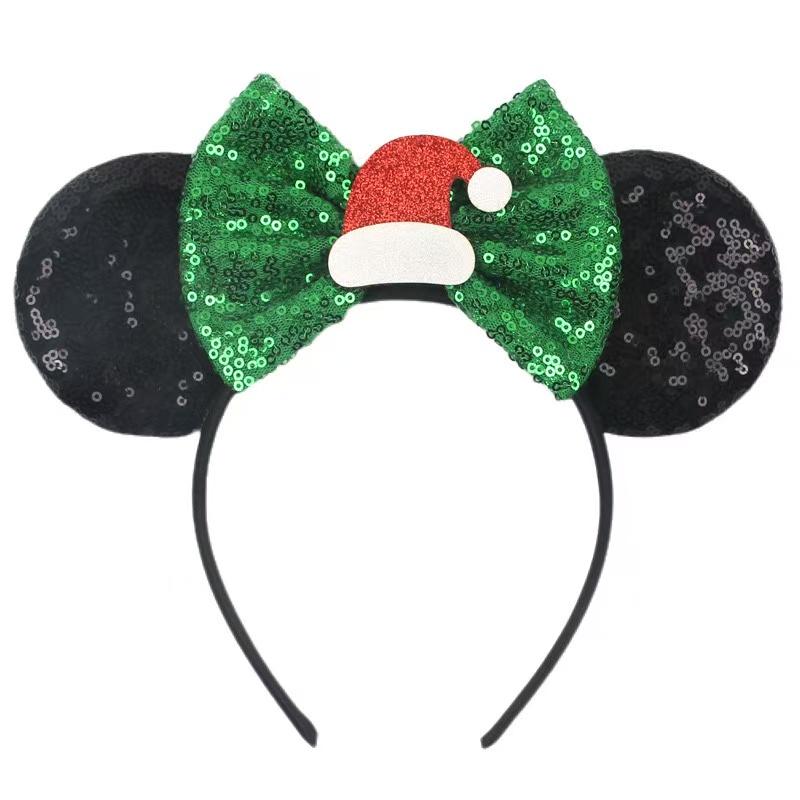 Newest Mouse Ears Headband Kid Adult Festival Party Sequins HairBow Hairband Women Girl Hair Accessories Gift