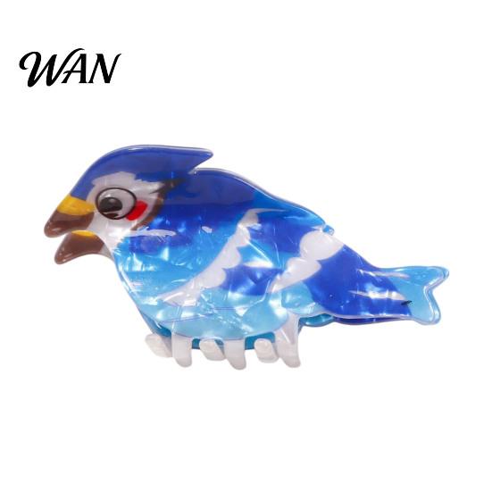 Bird Shaped Clip Colorful Hair Claw Strong Hold Non Slip Parrot Sparrow Design Clips Hummingbird Shape Clamp Accessories for Women Girls Lightweight