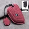 Car Key Case Cover Shell For BMW F20 F10 F20 F30 F80 X1 X3 X5 X6 X7 G20 G30 G01 G02 G05 G11 1 3 5 7 Series Leather Car Keychain