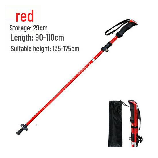 

Легкие телескопические алюминиевые палки для пеших походов и треккинга - Складная конструкция для альпинизма и ходьбы на открытом воздухе