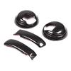 For Fiat 500 2010-2024 ABS Carbon Fiber Car Ide Handle Panel Frame Cover Trim Sticker Interior Car Accessories