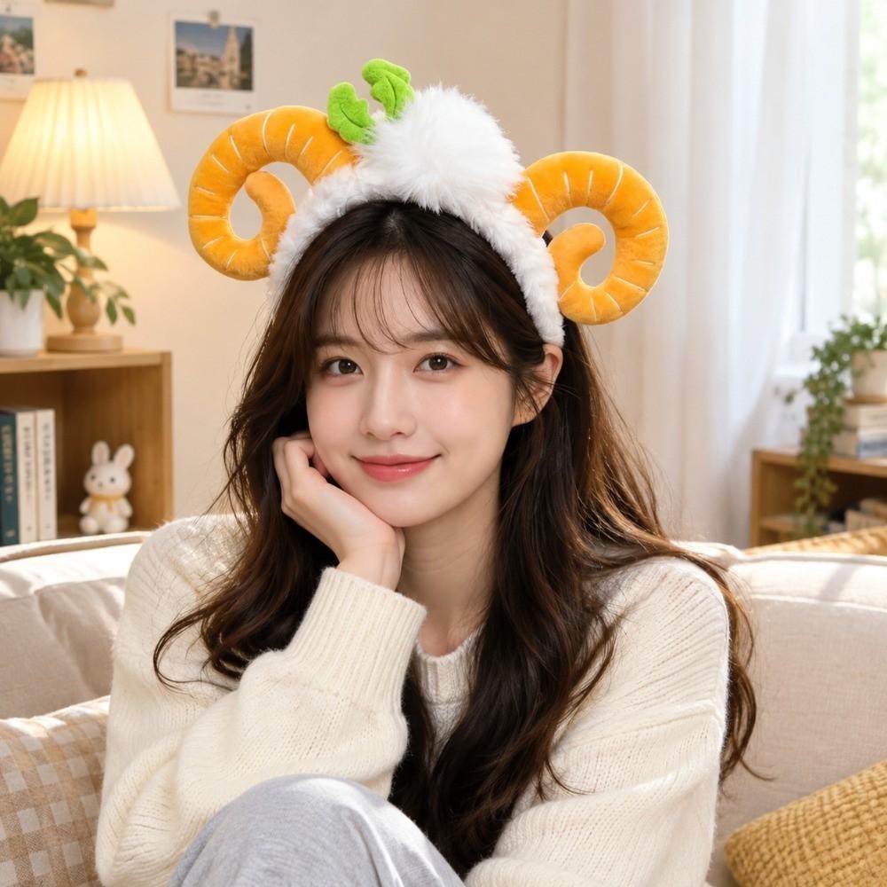 Cute Animal Headdress Lace Sheep Ear Hair Hoop Fashion Plush Lamb Headband Party