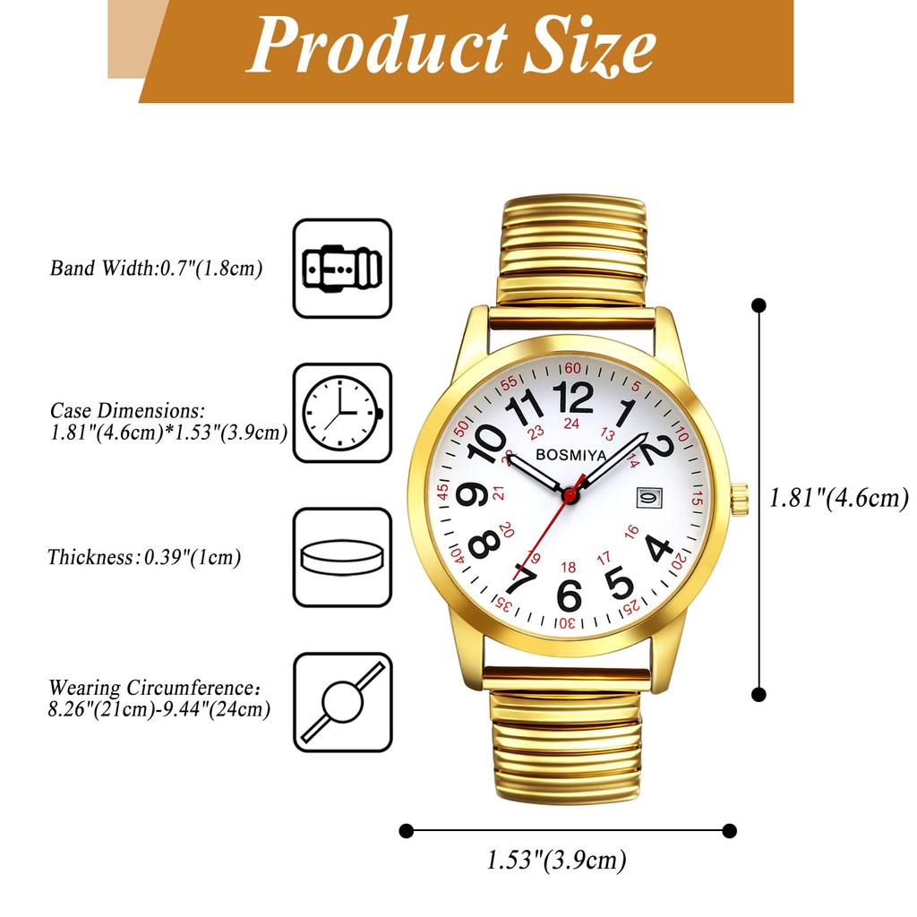 Men's Stainless Steel Watch, Simple and Stylish: Waterproof, Calendar, Analog Quartz Movement, Gold, Silver, Antique Style - Perfect Valentine's Day