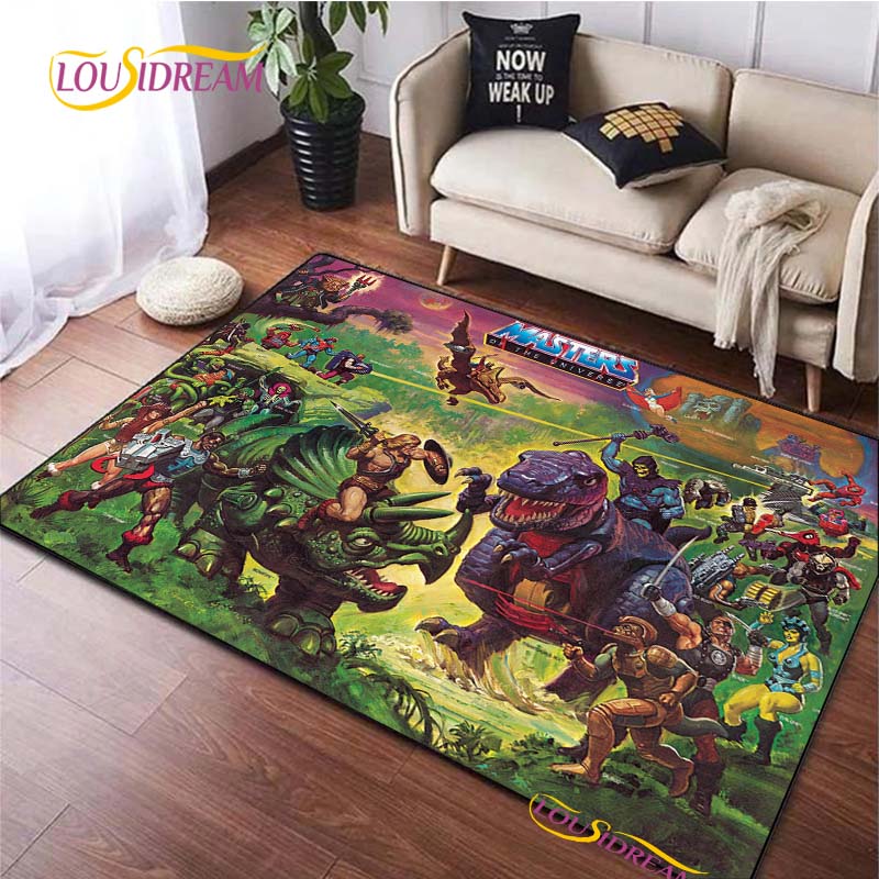 He-man meesters Cartoon Tapijt voor Woonkamer Slaapkamer Vloerkleed Keuken Kinderen Deur Antislip Vloermat Verjaardagscadeau Fotografie Requisieten Tapijt